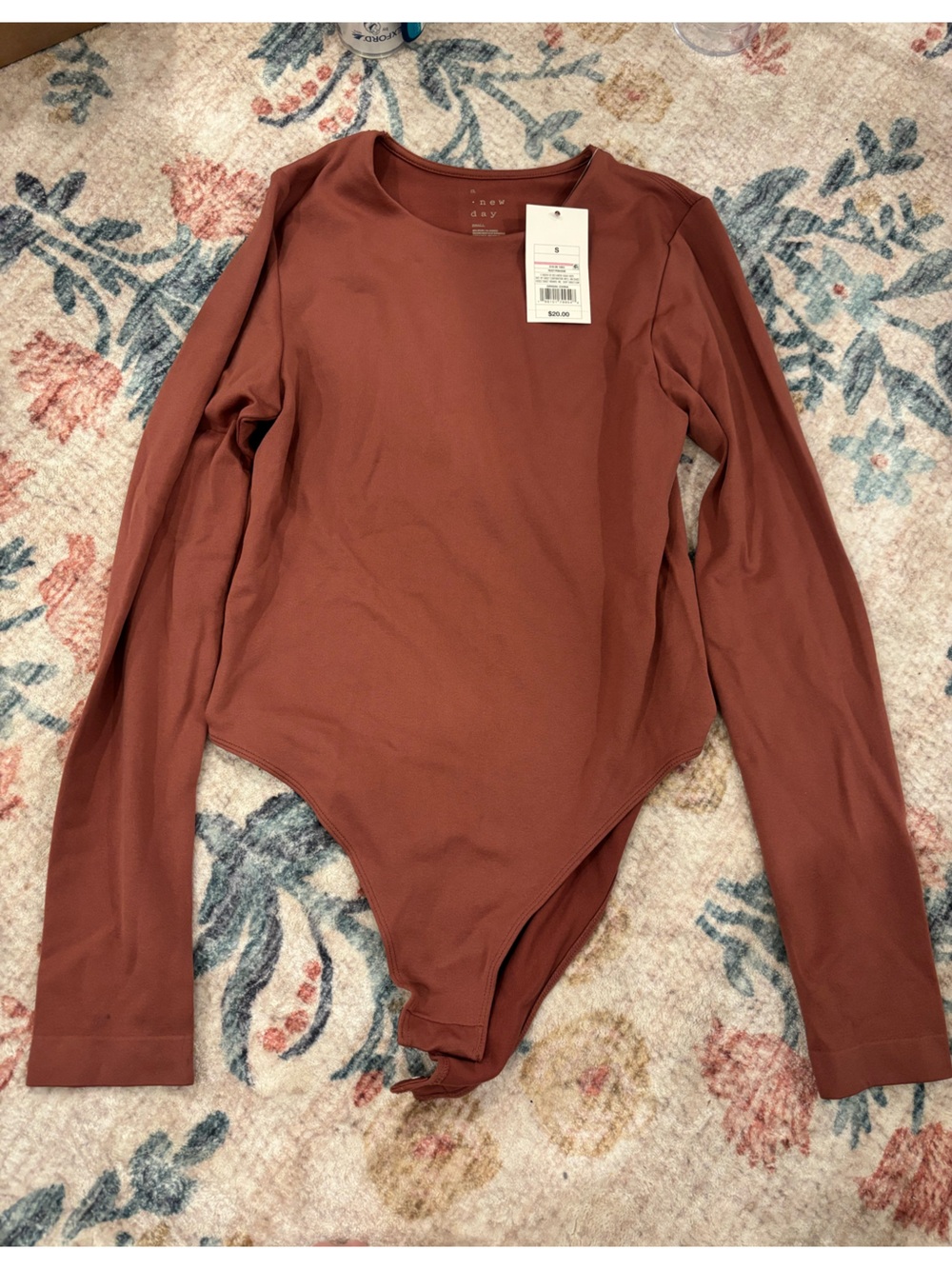 a new day Long-Sleeve Scoop Neck Bodysuit - Rusty Brown - Picture 1 of 3